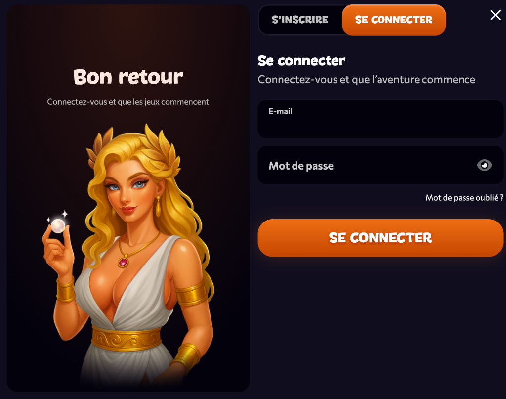 Se connecter à Aphrodite Casino — Bon retour